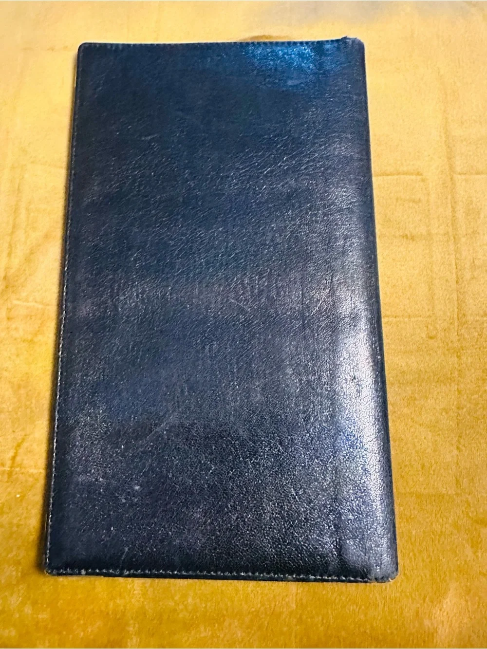 Gucci Black Leather Wallet with Gold Corner Hardware